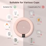 Coffee Mug Warmer， 2022 EasyAcc Coffee Warmer for Desk [with Silicon Cup Lid] Smart Mug Warmer Auto Shut Off， 3 Temp Setting to 167℉， Touch Switch， LED Display Cup Warmer for Office Home -Coffee Gift - Image 3